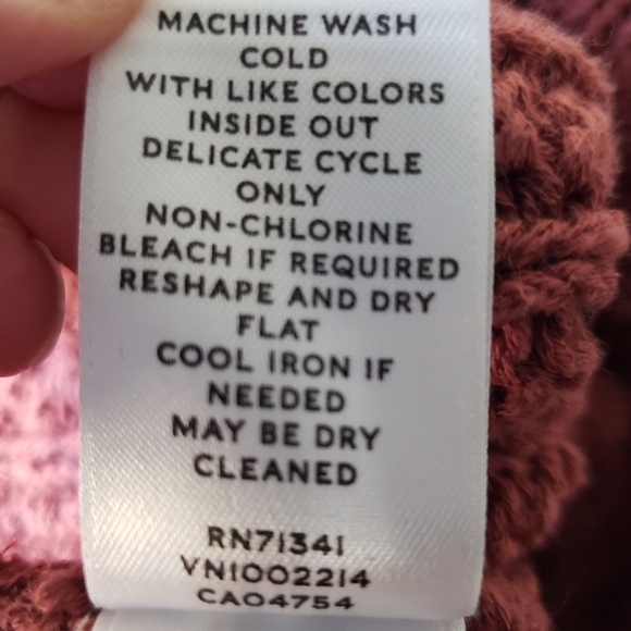 L.L. Bean Signature Cable Knit Sweater Women XS Mauve 100% Cotton Fishermen - Picture 8 of 8